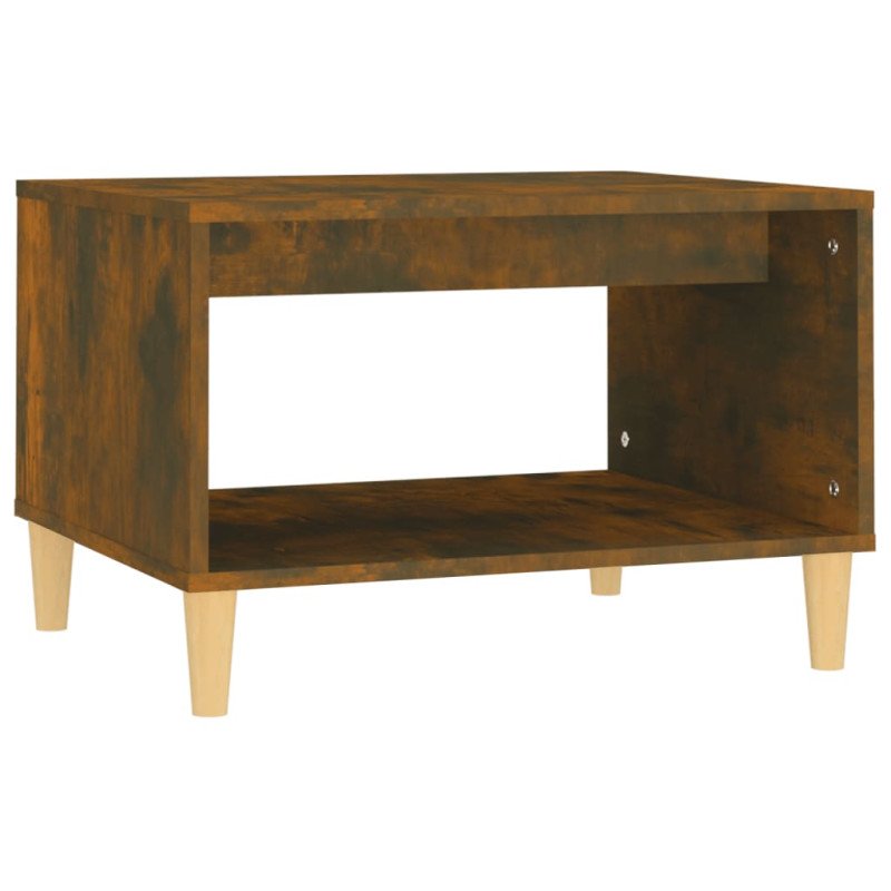 vidaXL Konferenčný stolík dymový dub 60x50x40 cm spracované drevo