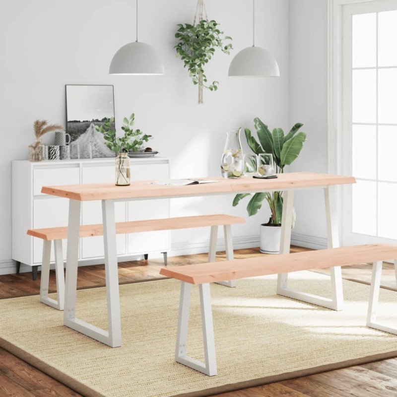 vidaXL Stolová doska 180x60x(2-4) cm neošetrený masív živé hrany