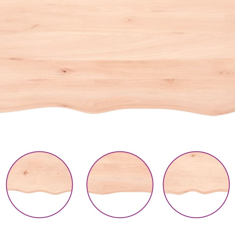 vidaXL Stolová doska 180x60x(2-4) cm neošetrený masív živé hrany