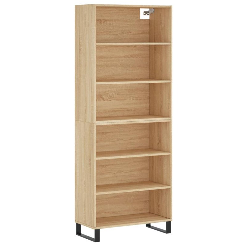 vidaXL Vysoká skrinka dub sonoma 69,5x32,5x180 cm kompozitné drevo