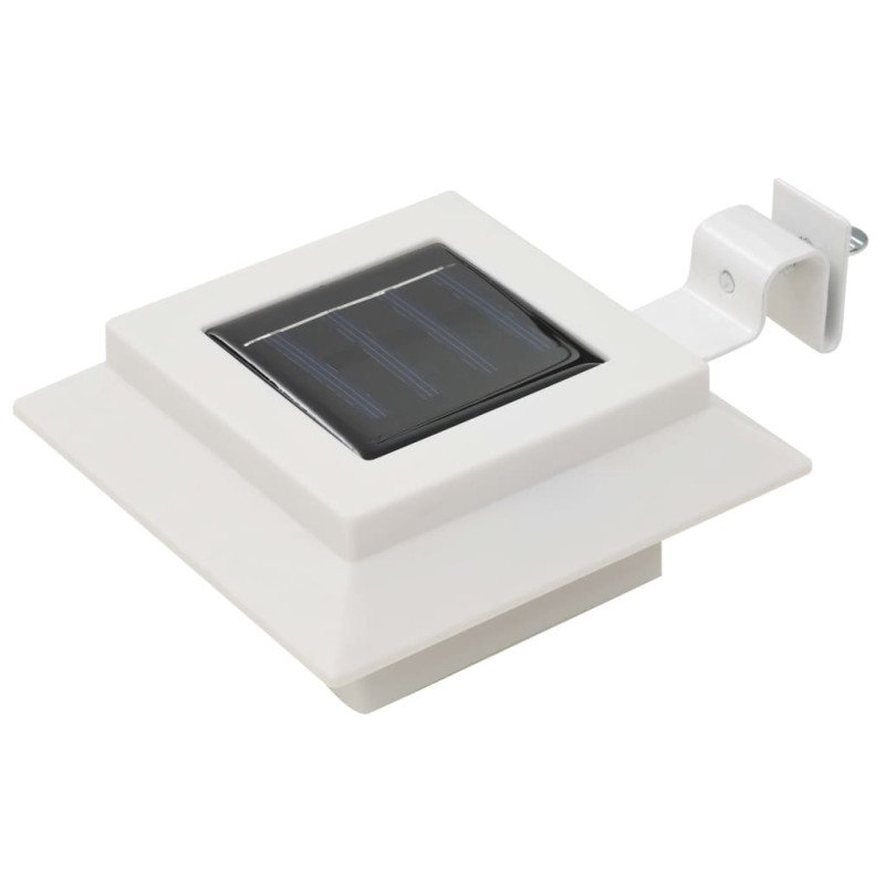 vidaXL Vonkajšie solárne svietidlá 6 ks biele 12 cm LED štvorcové