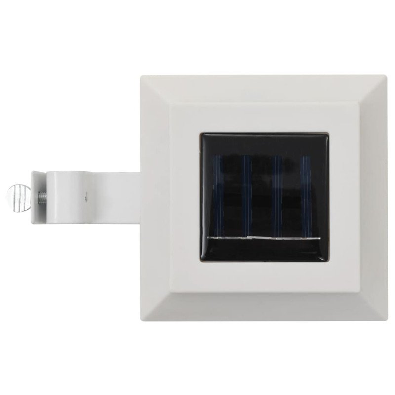 vidaXL Vonkajšie solárne svietidlá 6 ks biele 12 cm LED štvorcové