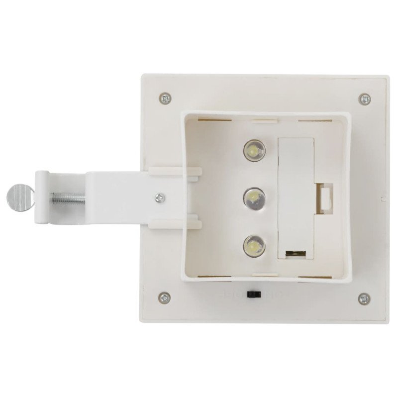 vidaXL Vonkajšie solárne svietidlá 6 ks biele 12 cm LED štvorcové