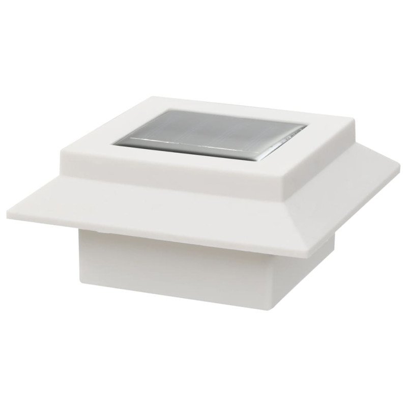 vidaXL Vonkajšie solárne svietidlá 6 ks biele 12 cm LED štvorcové