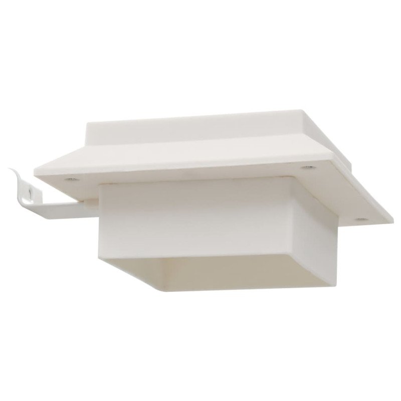 vidaXL Vonkajšie solárne svietidlá 6 ks biele 12 cm LED štvorcové