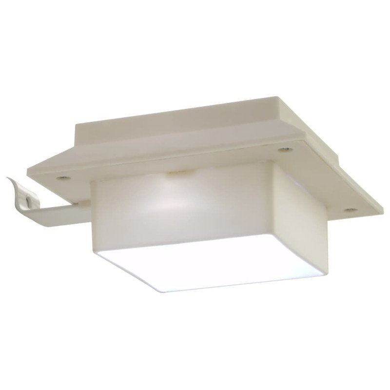 vidaXL Vonkajšie solárne svietidlá 6 ks biele 12 cm LED štvorcové