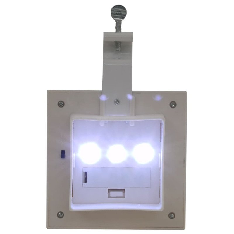 vidaXL Vonkajšie solárne svietidlá 6 ks biele 12 cm LED štvorcové