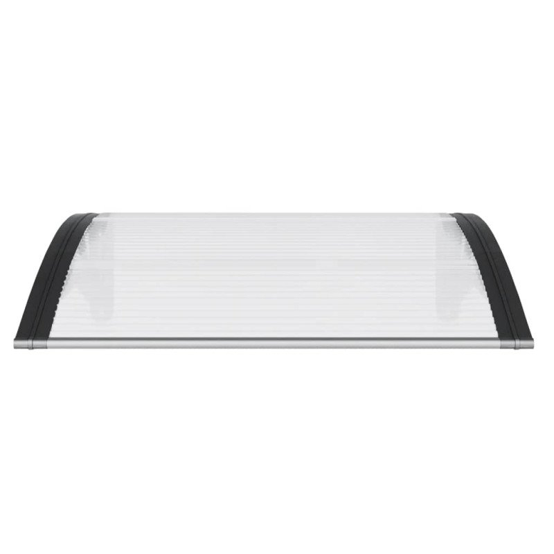 vidaXL Vchodová strieška čierna a priehľadná 100x80 cm polykarbonát