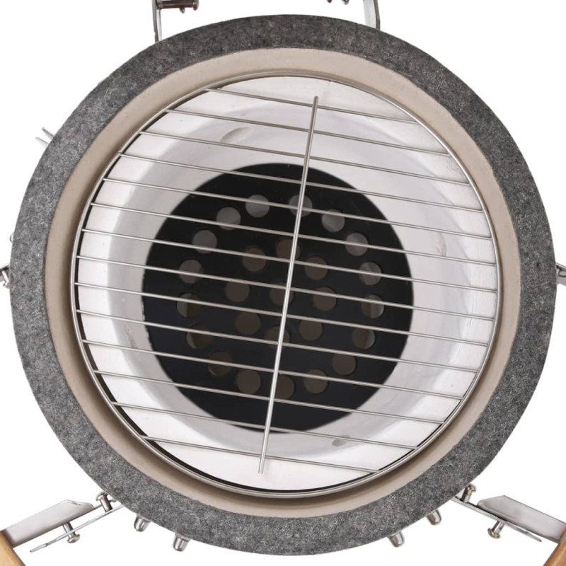 vidaXL Kamado gril s udiarňou keramika 81 cm