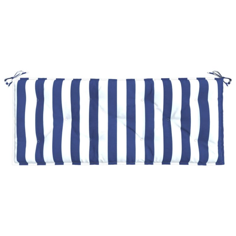 vidaXL Podložka na záhradnú lavičku modro-biele pruhy 120x50x7cm látka