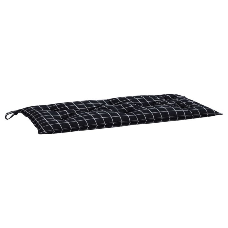 vidaXL Podložky na záhradnú lavičku 2 ks čierne kocky 100x50x7cm látka