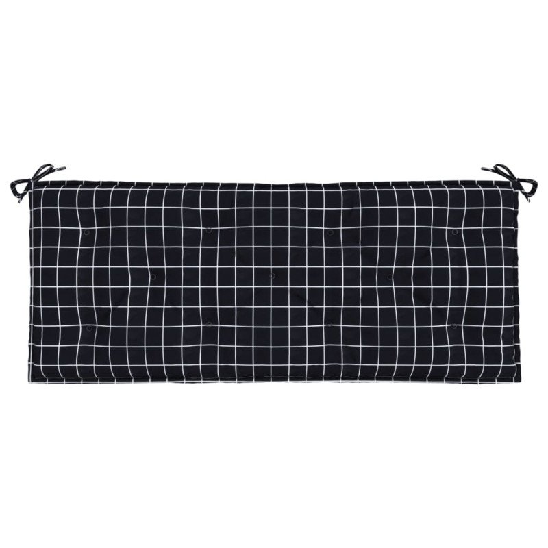 vidaXL Podložky na záhradnú lavičku2 ks čierne kocky 120x50x7 cm látka