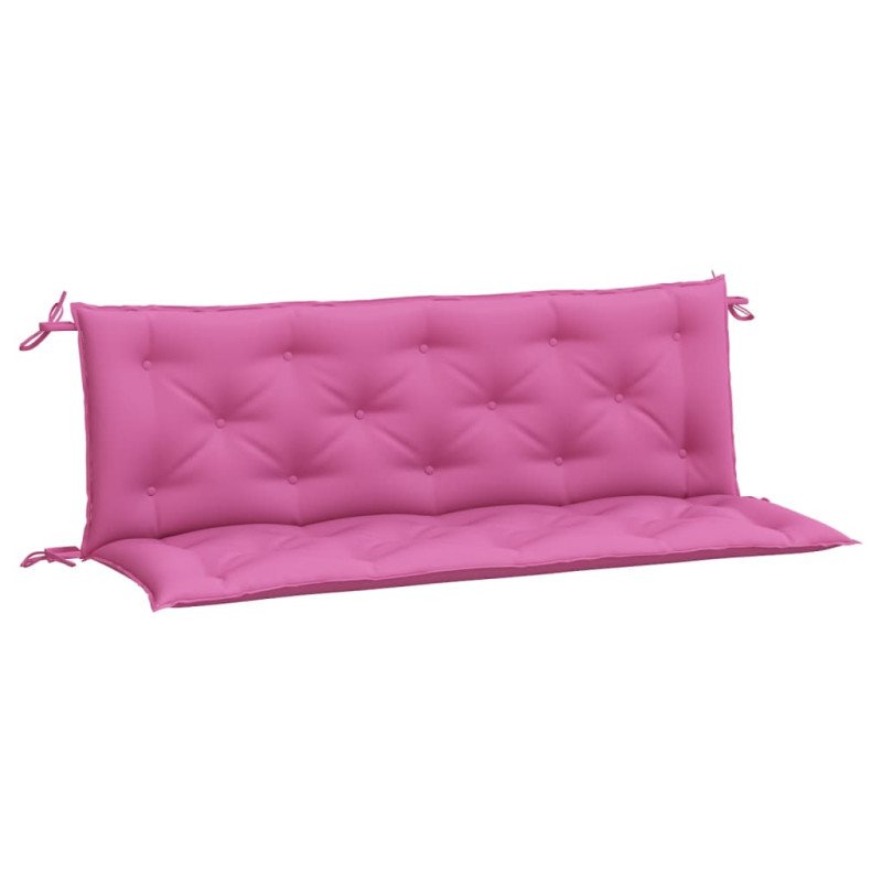 vidaXL Podložky na záhradnú lavičku 2 ks ružové 150x50x7 cm látka