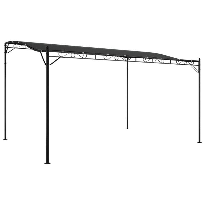 vidaXL Strieška antracitová 4x3 m 180 g/m² látka a oceľ