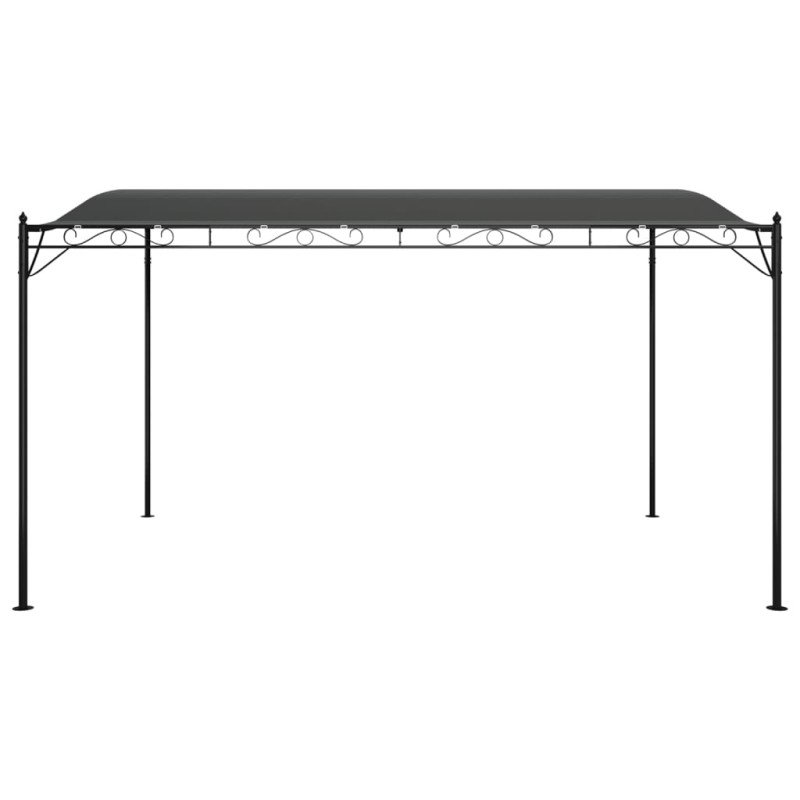 vidaXL Strieška antracitová 4x3 m 180 g/m² látka a oceľ