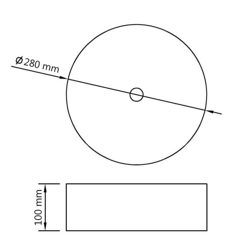 vidaXL Umývadlo 28x10 cm keramické zlaté