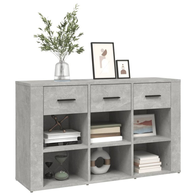 vidaXL Komoda betónovosivá 100x30x59,5 cm spracované drevo
