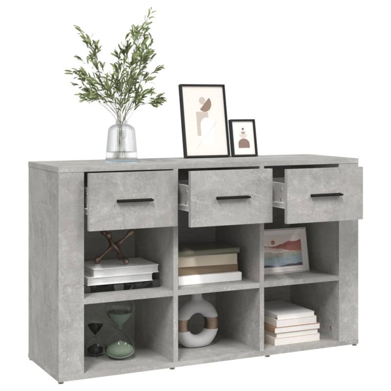 vidaXL Komoda betónovosivá 100x30x59,5 cm spracované drevo