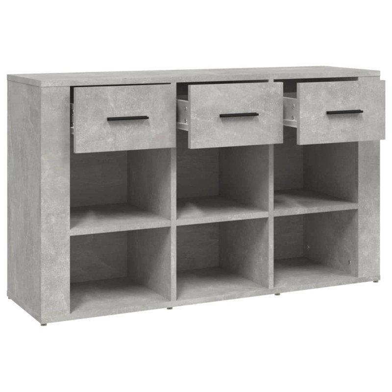 vidaXL Komoda betónovosivá 100x30x59,5 cm spracované drevo