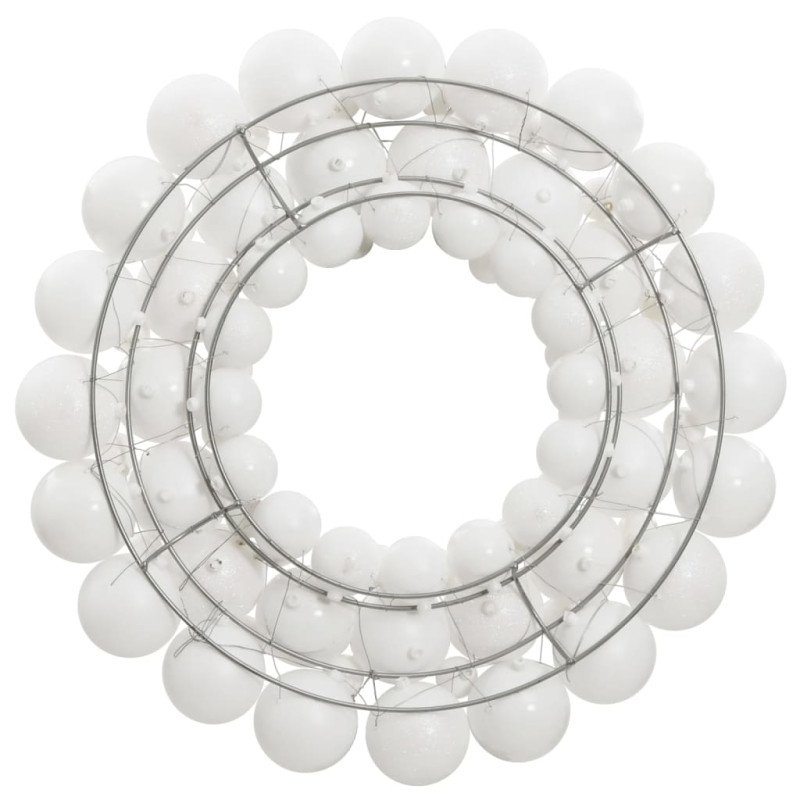 vidaXL Vianočný veniec biely 45 cm polystyrén
