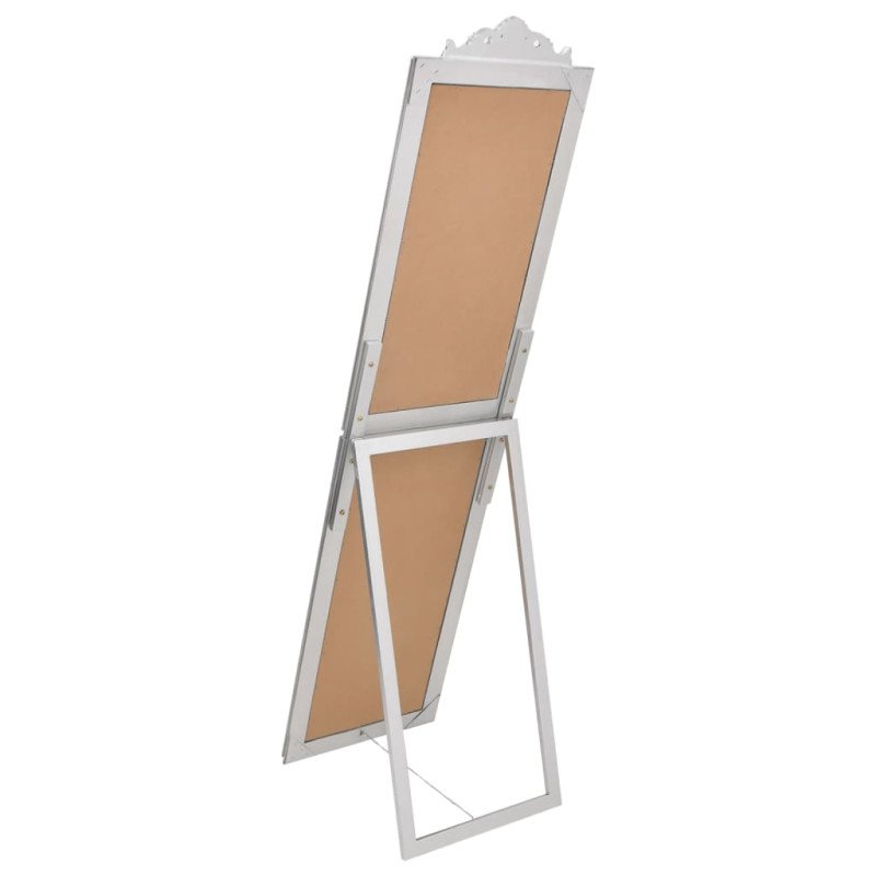 vidaXL Voľne stojace zrkadlo strieborné 40x160 cm