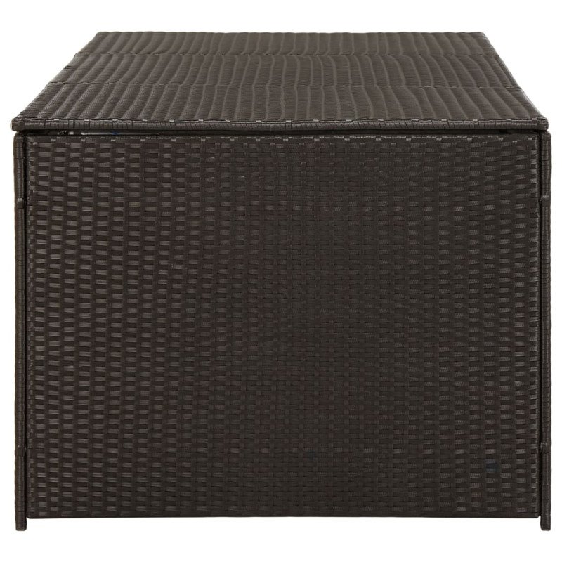 vidaXL Záhradný úložný box hnedý 180x90x70 cm polyratanový