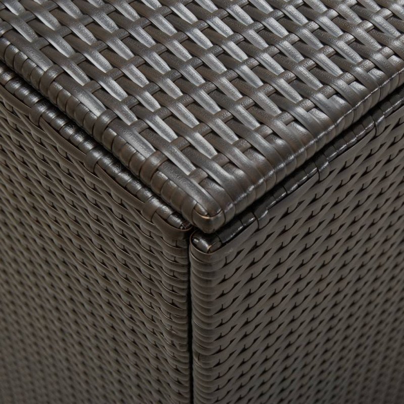 vidaXL Záhradný úložný box hnedý 180x90x70 cm polyratanový