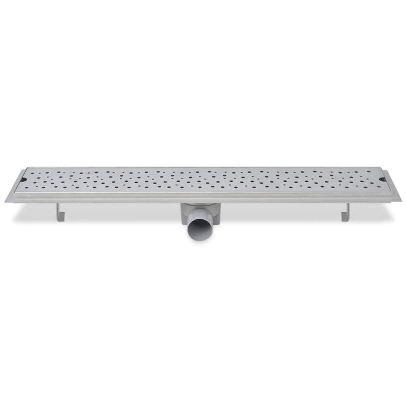 vidaXL Rovný sprchový odtok s bublinkami, 730x140 mm, nerezová oceľ