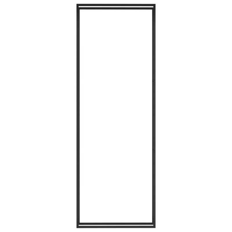 vidaXL Stojan na krbové drevo matný čierny 110x28x312 cm oceľ