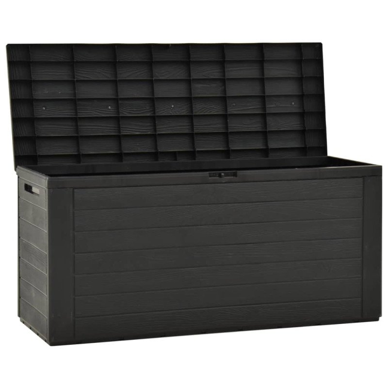 vidaXL Záhradný úložný box antracitový 116x44x55 cm