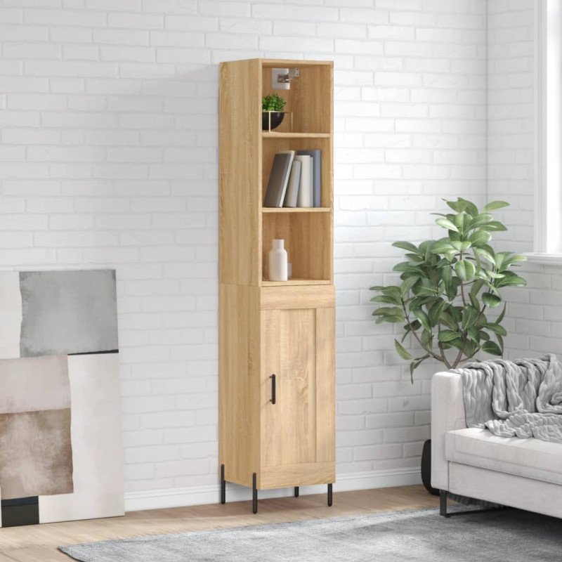 vidaXL Vysoká skrinka dub sonoma 34,5x34x180 cm spracované drevo