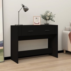 vidaXL Konzolový stolík čierny 100x39x75 cm spracované drevo