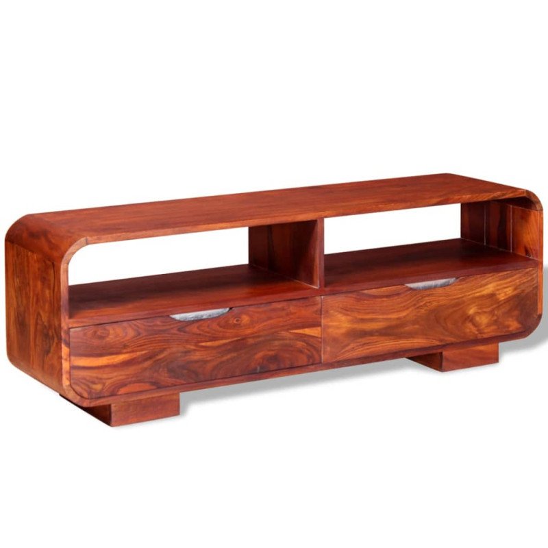 vidaXL TV stolík z masívneho sheeshamového dreva, 116x30x40 cm
