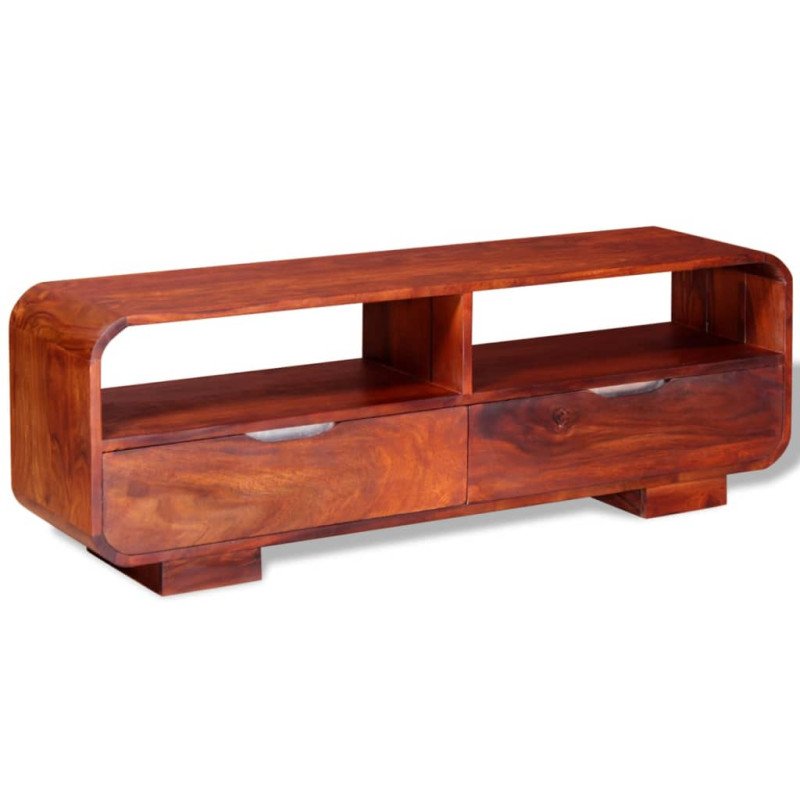 vidaXL TV stolík z masívneho sheeshamového dreva, 116x30x40 cm