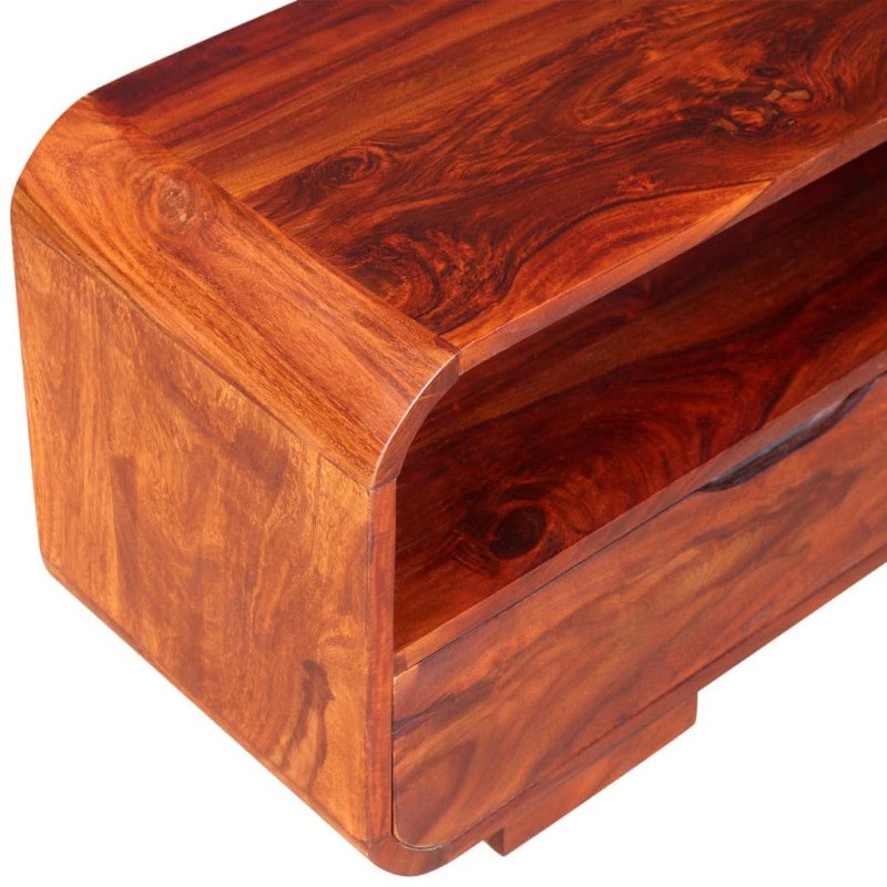 vidaXL TV stolík z masívneho sheeshamového dreva, 116x30x40 cm