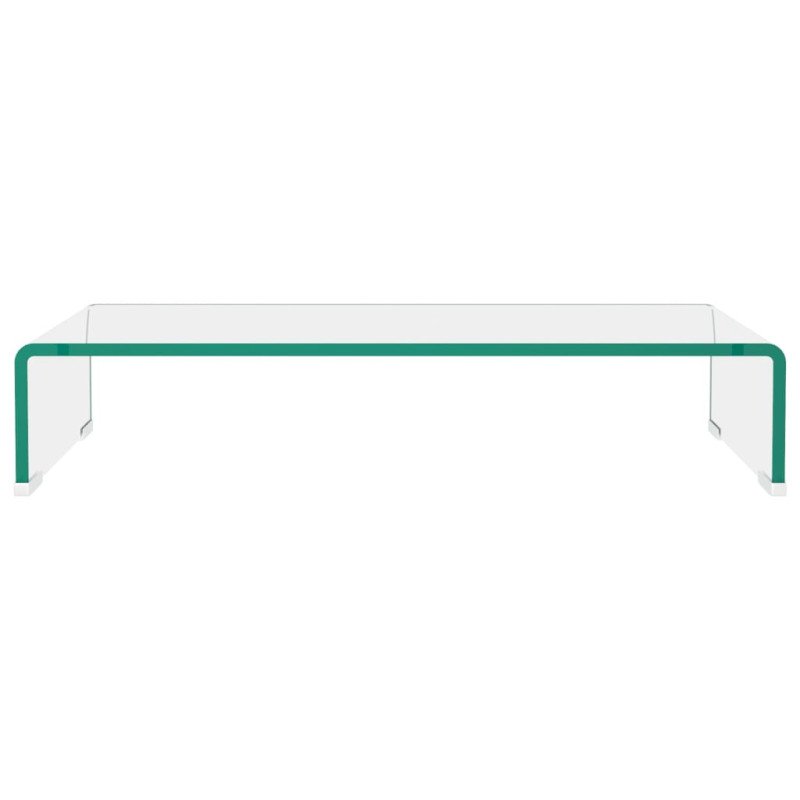 vidaXL TV stojan/stojan pod monitor z priehľadného skla, 60x25x11 cm