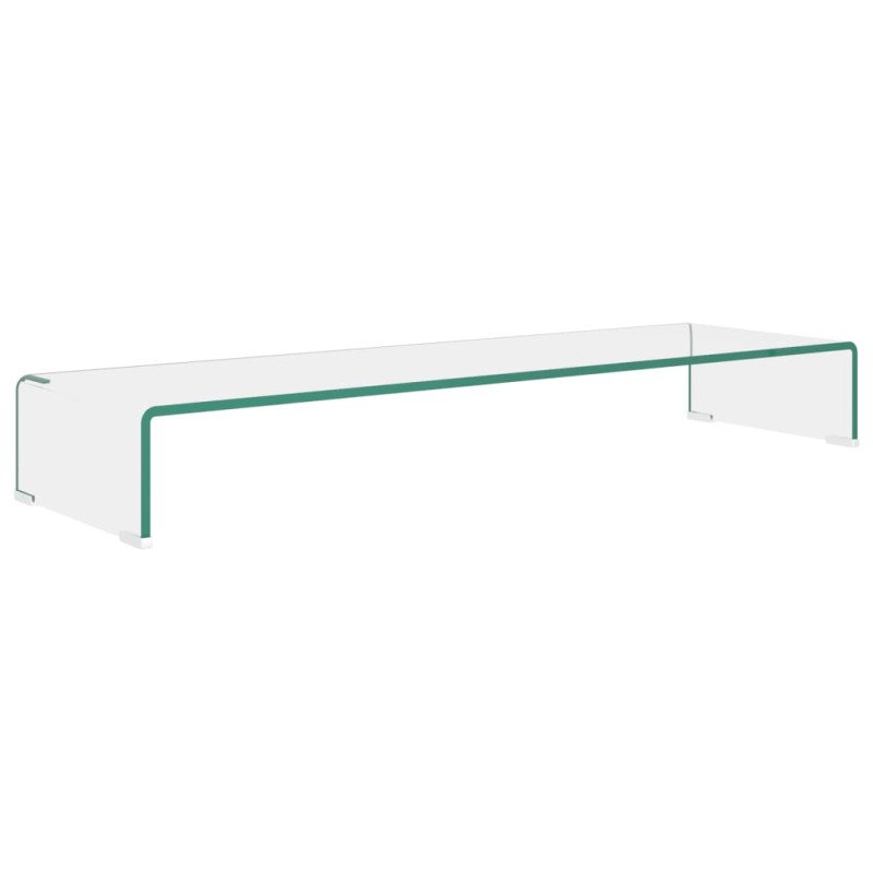 vidaXL TV stojan/stojan pod monitor z priehľadného skla, 100x30x13 cm
