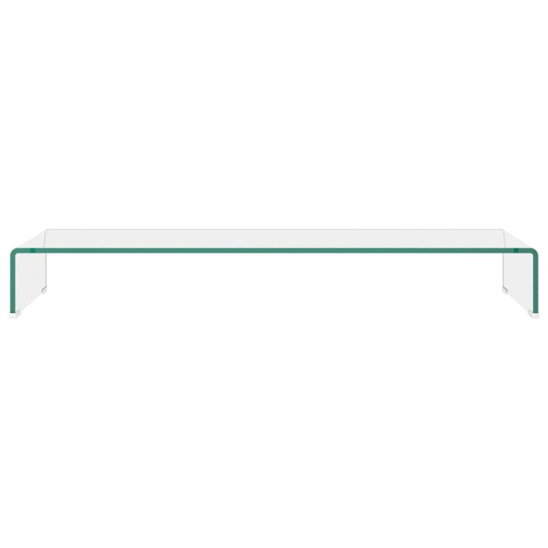 vidaXL TV stojan/stojan pod monitor z priehľadného skla, 100x30x13 cm