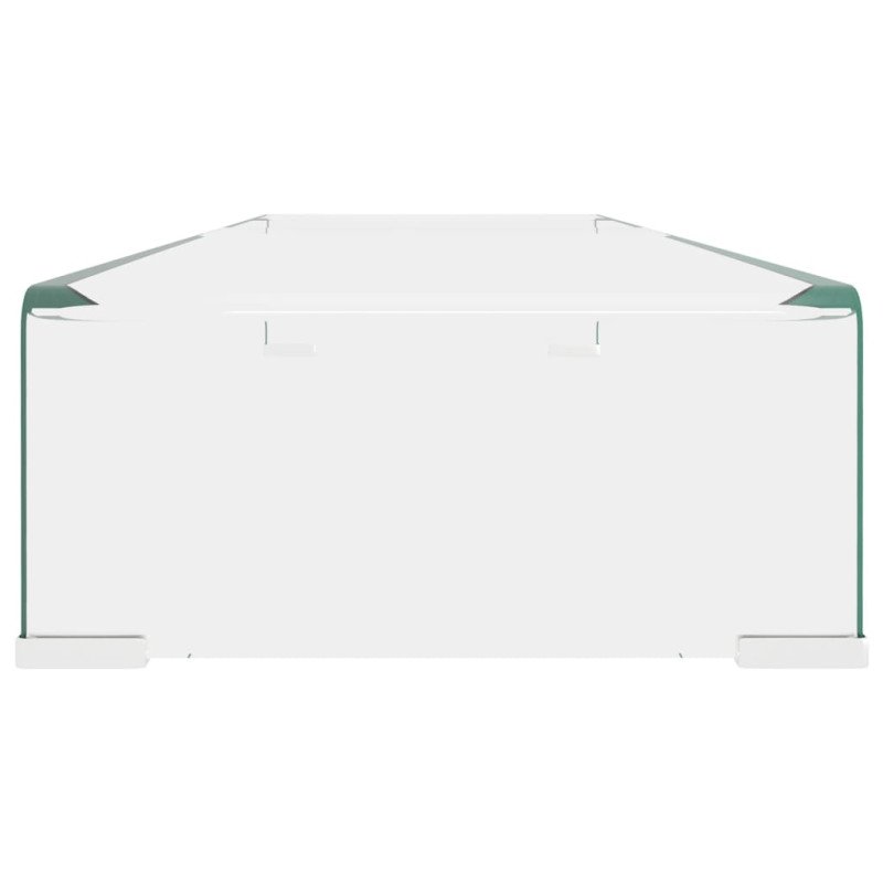 vidaXL TV stojan/stojan pod monitor z priehľadného skla, 100x30x13 cm
