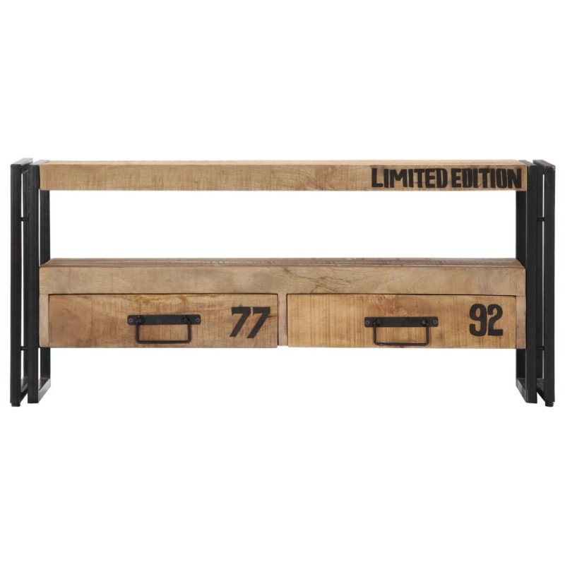 vidaXL TV skrinka 100x30x45 cm, mangový masív
