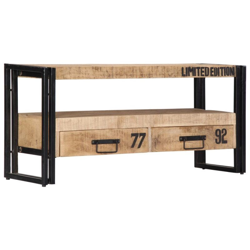 vidaXL TV skrinka 100x30x45 cm, mangový masív