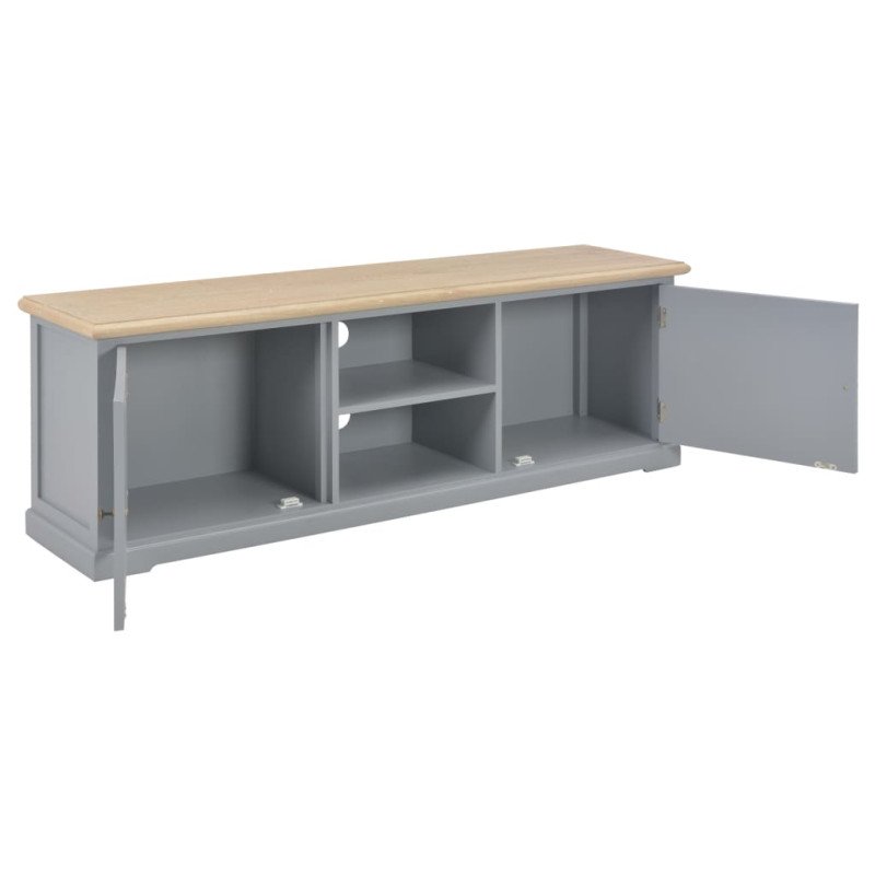 vidaXL TV stolík sivý 120x30x40 cm drevený