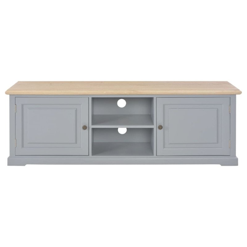 vidaXL TV stolík sivý 120x30x40 cm drevený