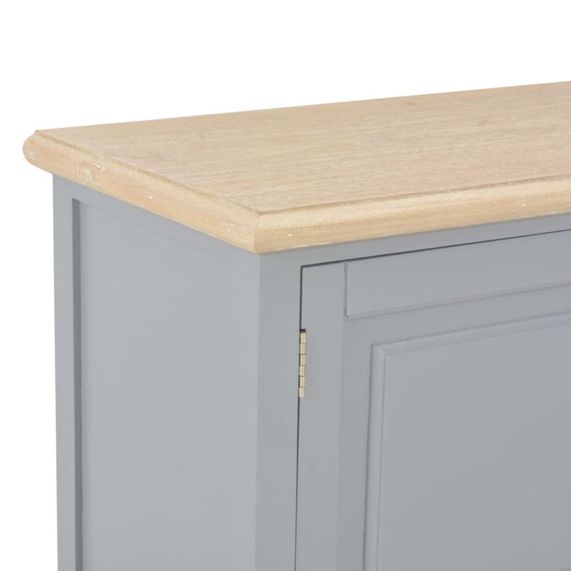 vidaXL TV stolík sivý 120x30x40 cm drevený