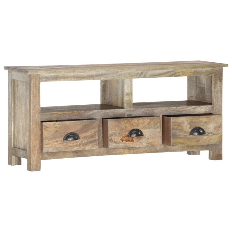 vidaXL TV skrinka 110x30x50 cm mangovníkový masív