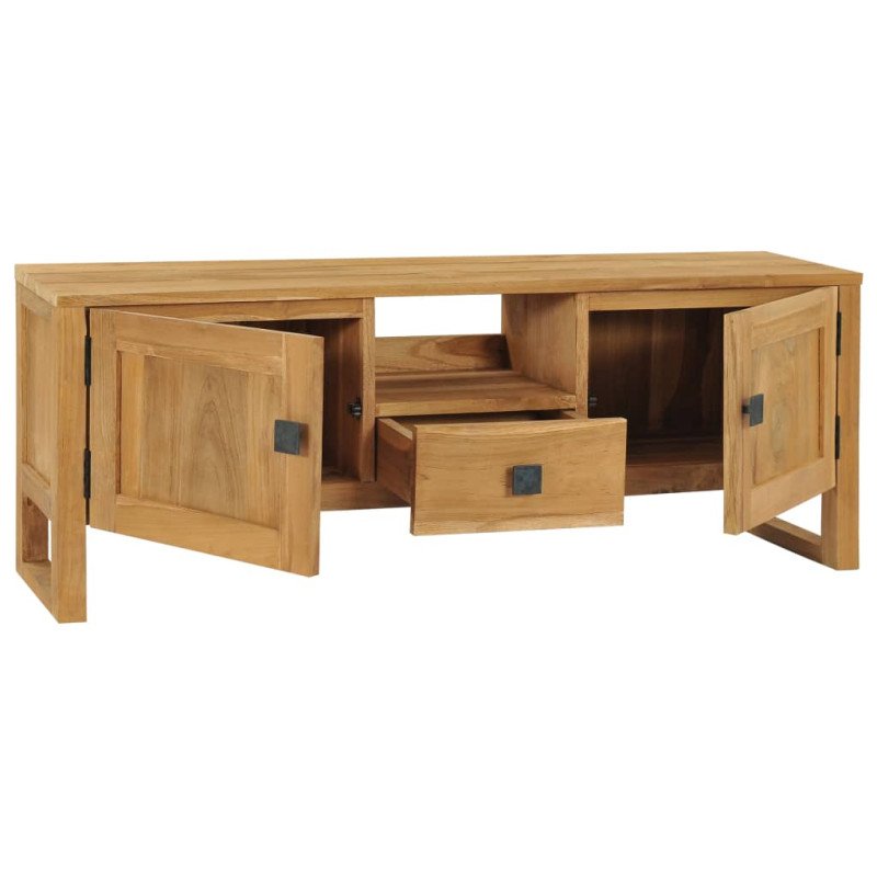 vidaXL TV skrinka 120x32x45 cm masívne teakové drevo
