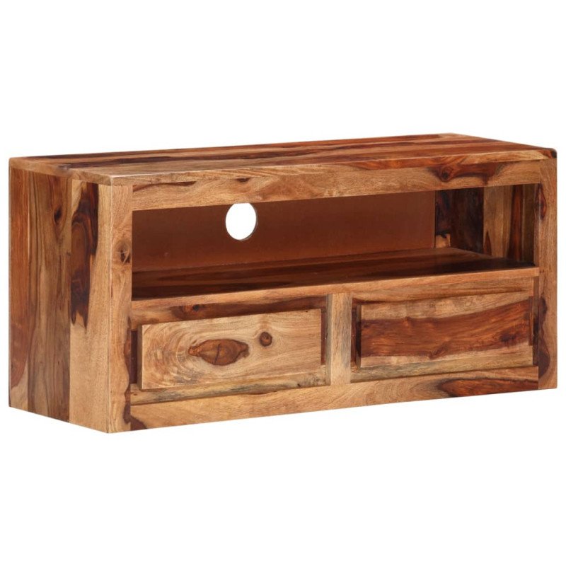 vidaXL TV skrinka 88x30x40 cm sheeshamový masív