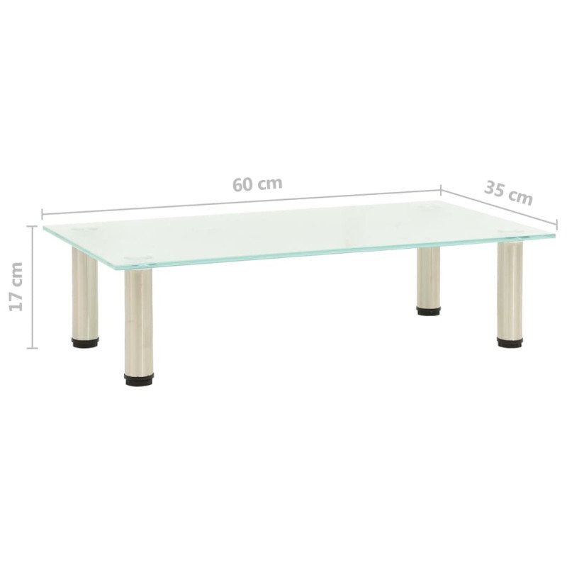 vidaXL TV stolík, matný 60x35x17 cm, tvrdené sklo