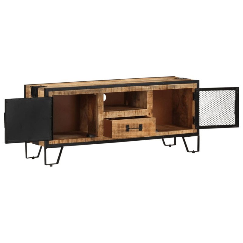 vidaXL TV skrinka 110x31x46 cm surové mangovníkové drevo