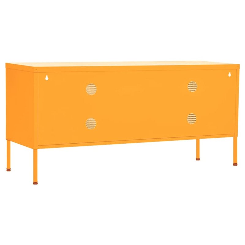 vidaXL TV skrinka horčicovo-žltá 105x35x50 cm oceľ 